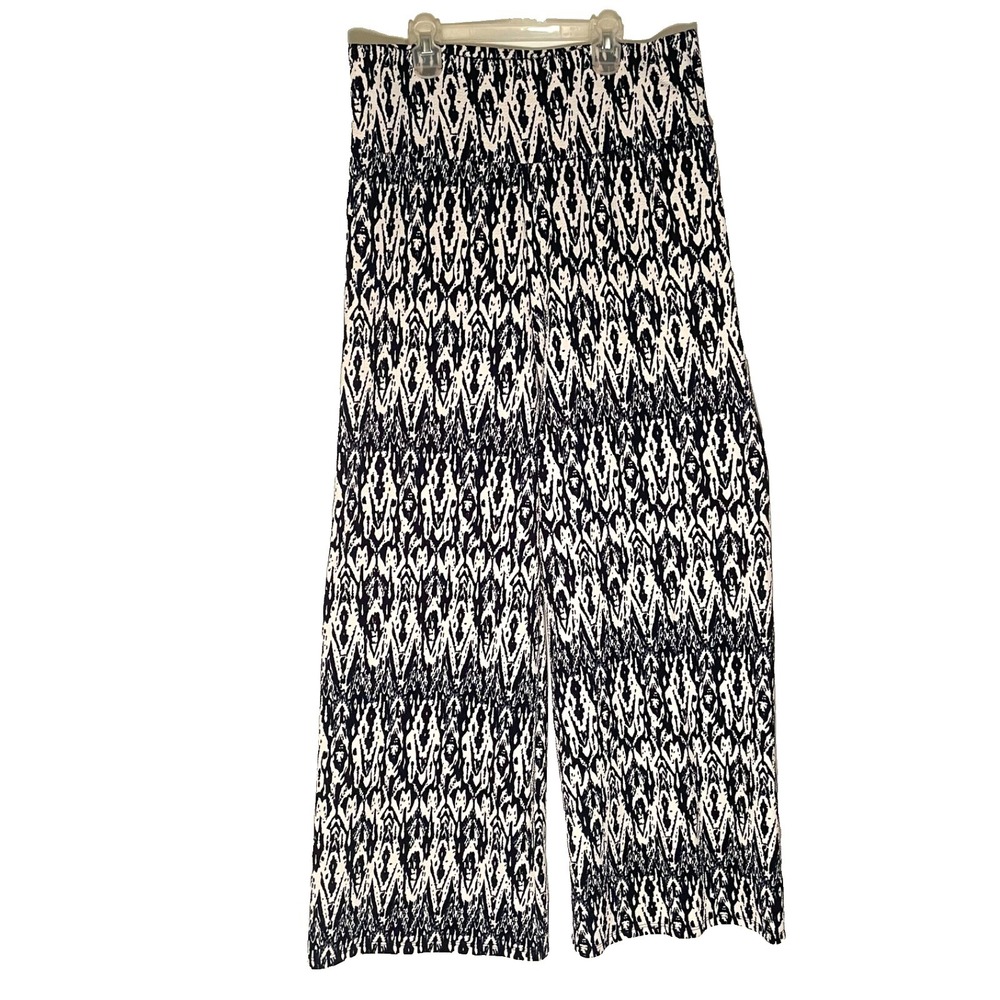 Double Take Stretch Pants Wide Leg Wide Elastic Waist Band Large Vacation Career